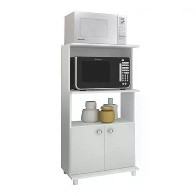 Balcão Para Forno E Microondas Bl3301 Branco Branco