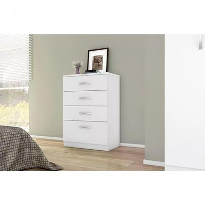 Comoda 04 Gavetas Astral Branco Demobile Branco