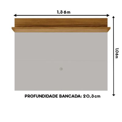Painel Para Tv Até 50" Off White Freijó