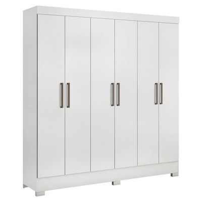 Guarda Roupa 6 Portas Bona Branco