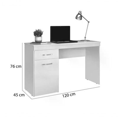 Escrivaninha 01 Gaveta Vitoria 29100 Branco Demobile Branco