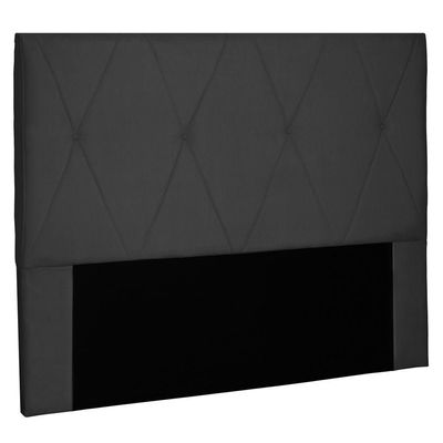 Cabeceira Estofada Box Casal King Size 195cm Suede Preto