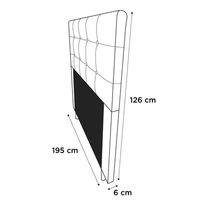 Cabeceira Cama Box Casal King Size Leiria 195cm Corano Bege