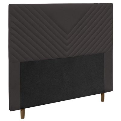 Cabeceira Box Casal King Size Viena 195cm Veludo Marrom