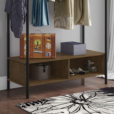 Guarda Roupa Casal Arara Closet Milão Preto Demolição