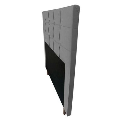 Cabeceira Cama Box Casal King Size Leiria 195cm Suede Cinza