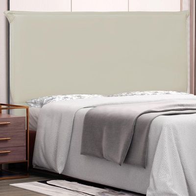 Cabeceira Estofada Box Casal King Size Veneza 195cm Bege