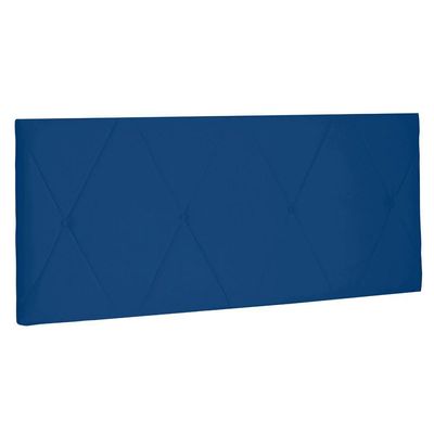 Cabeceira Painel Estofada Box Casal King 195cm Azul Marinho