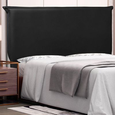 Cabeceira Estofada Box Casal King Size Veneza 195cm Preto