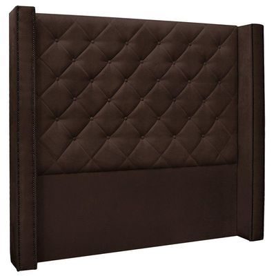 Cabeceira Estofada Box Casal King Size Alteza 195cm Café