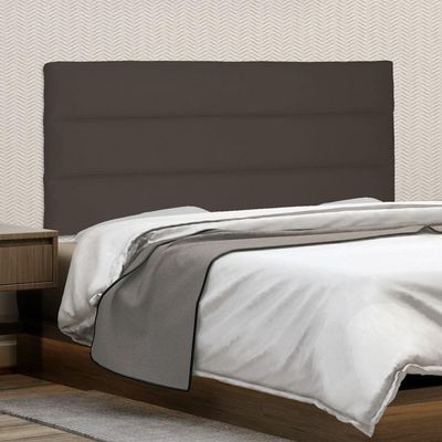 Cabeceira Painel Estofada Box Casal King 195cm Suede Café