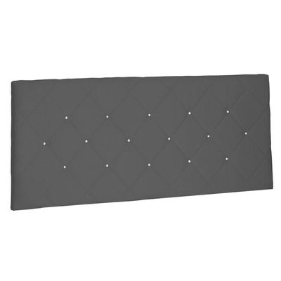 Cabeceira Painel Estofada Box Casal King Tânia 195cm Cinza