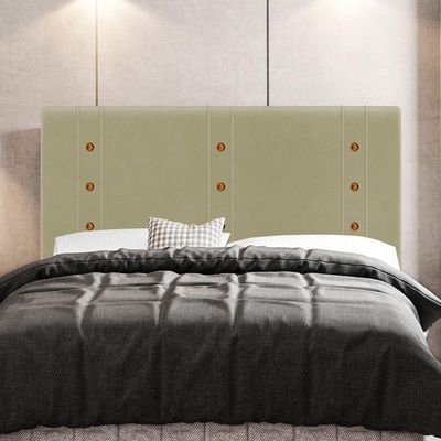 Cabeceira Cama Box Casal King Size Roma 195cm Corano Bege