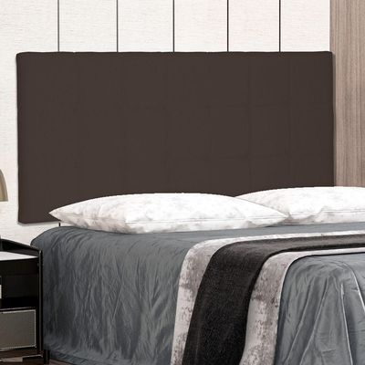 Cabeceira Painel Estofada Box Casal King 195cm Suede Café