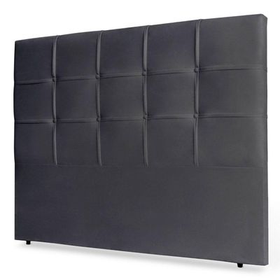 Cabeceira Estofada Box Casal King Size Fiorella 195cm Cinza