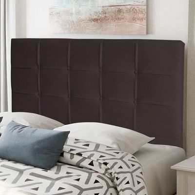 Cabeceira Estofada Box Casal King Size 195cm Marrom