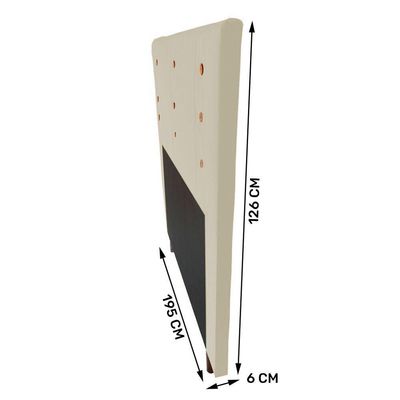 Cabeceira Cama Box Casal King Size Roma 195cm Veludo Bege