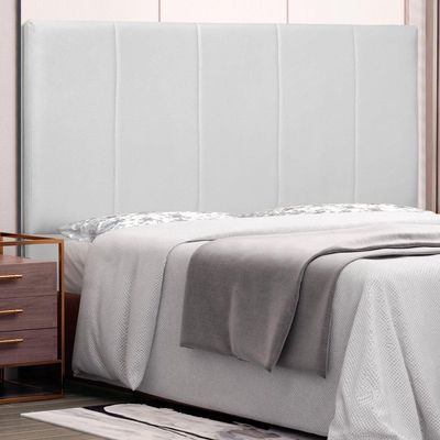 Cabeceira Estofada Box Casal King Size Ravenna 195cm Branco