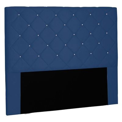 Cabeceira Estofada Box Casal King Size 195cm Azul Marinho