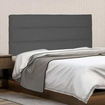 Cabeceira Painel Estofada Box Casal King 195cm Suede Cinza