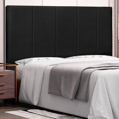 Cabeceira Estofada Box Casal King Size Ravenna 195cm Preto