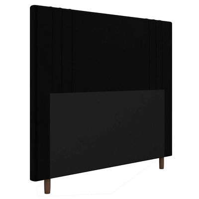 Cabeceira Cama Box Casal King Size Ferrara 193cm Preto