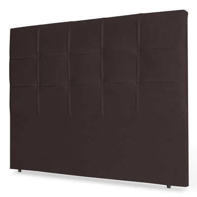 Cabeceira Estofada Box Casal King Size 195cm Marrom Cacau