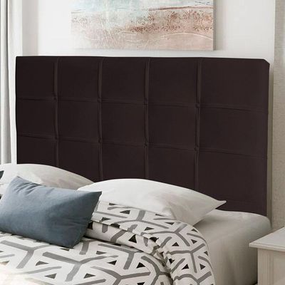 Cabeceira Estofada Box Casal King Size 195cm Marrom Cacau