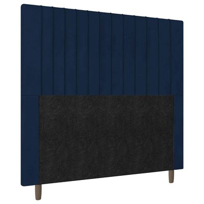 Cabeceira Cama Box Casal King 195cm Veludo Azul Marinho