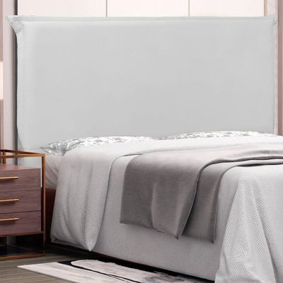 Cabeceira Estofada Box Casal King Size Veneza 195cm Branco