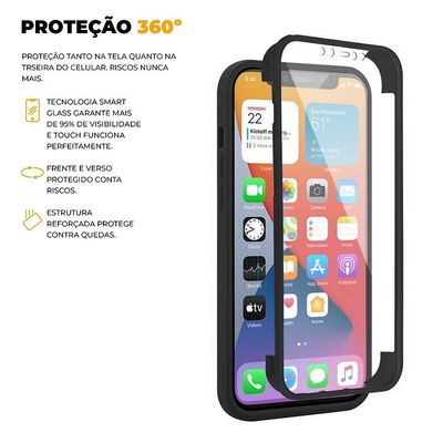 Capa 360 para Samsung Galaxy S21 FE - Preta - Gshield
