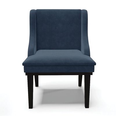 Kit 10 Cadeiras De Jantar Suede Azul Marinho Base Madeira