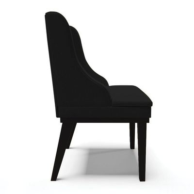 Kit 10 Cadeiras De Jantar Liz Base Madeira Preto A79 Preto