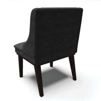 Kit 06 Cadeiras De Jantar Base Madeira Preto Preto