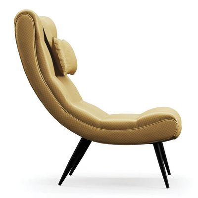 Kit 02 Poltronas Sher Facto Pés Palito De Ferro Cor Dourado