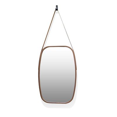 Espelho Retangular Moldura De Plastíco Rosê 65X43,5 Cm