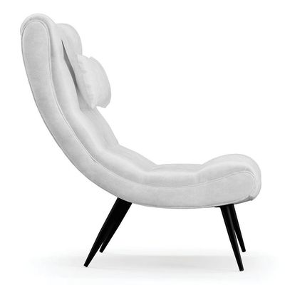 Kit 02 Poltronas Sher Corano Pés Palito De Ferro Cor Branco