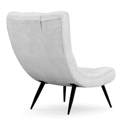 Kit 02 Poltronas Sher Corano Pés Palito De Ferro Cor Branco