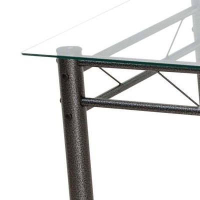 Mesa De Jantar Avulsa Retangular Palma07x73 Cm Cromo Preto