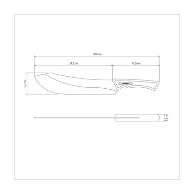 Faca P/ Carne Tramontina Churrasco Black Lamina Inox Escurec
