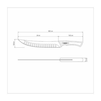 Faca P/ Carne Tramontina Churrasco Black Lamina Inox Escurec