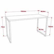 Mesa De Escritório Office 135cm Prisma C08 Preto Onix
