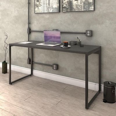 Mesa De Escritório Office 150cm Prisma C08 Preto Onix