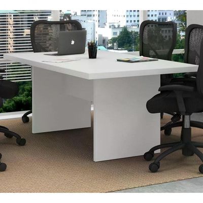 Mesa Reunião Para Escritório 200x100 Cm Me4119 Branco