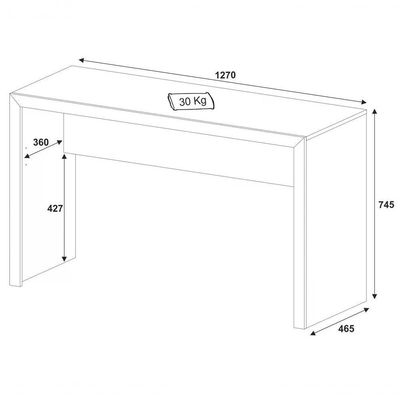 Mesa Escrivaninha Para Escritorio Me4135 Nogal Nogal