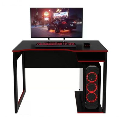 Mesa Para Computador Gamer Me4161 Preto Vermelho Preto Verme