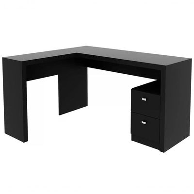 Mesa Para Escritorio De Canto Me4129 Preto Preto