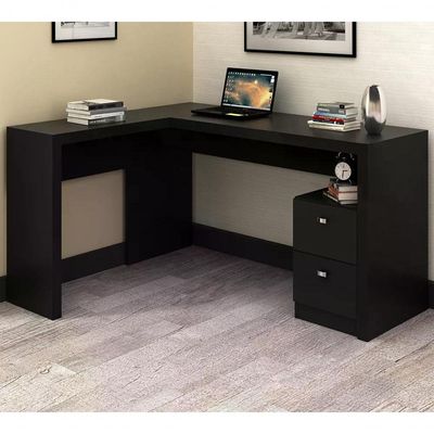 Mesa Para Escritorio De Canto Me4129 Preto Preto