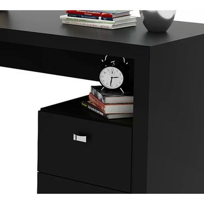 Mesa Para Escritorio De Canto Me4129 Preto Preto