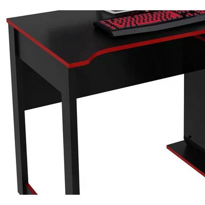 Mesa Para Computador Gamer Me4161 Preto Vermelho Preto Verme